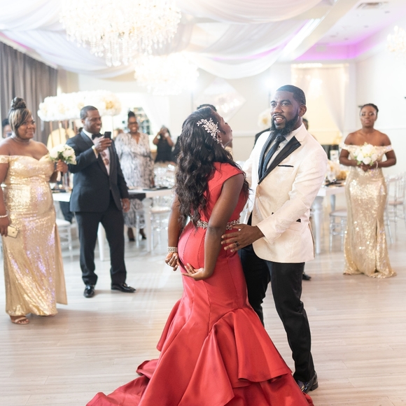 Candy Apple Red Mermaid Dress- Size 10 - Picture 3 of 4